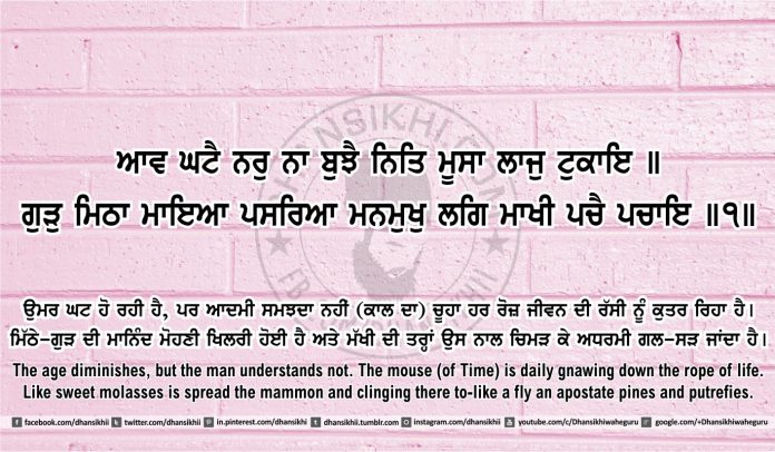 Sri Guru Granth Sahib Ji Arth Ang 41 post 14, Gurbani Quotes, Sikh Photos, Gurmukhi Quotes, Gurbani Arth, Waheguru, HD Sikh Wallpaper Sri Guru Granth Sahib Ji Arth Ang 41 post 14