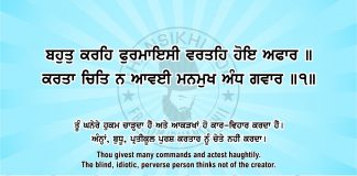 Ang 42 post 5 Sri Guru Granth Sahib Ji Arth Ang 42 post 5