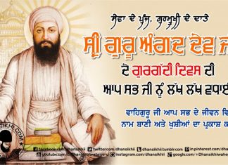 Sri Guru Angad dev Ji Gurgaddi Divas Greetings Sri Guru Angad dev Ji De Gurgaddi Divas Diyan Aap Sab Nu Lakh Lakh Vadhaiyan