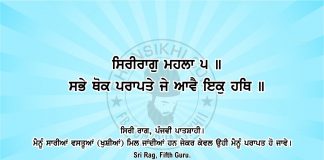 Ang 44 post 5 Sri Guru Granth Sahib Ji Arth Ang 44 post 5
