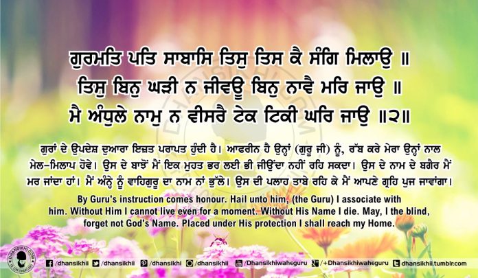 Sri Guru Granth Sahib Ji Arth Ang 58 Post 2