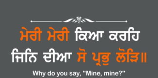 Gurbani Quotes Meri Meri Kya Kareh Gurbani Quotes - Maeree Maeree Kiaa Karehi