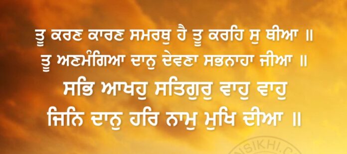 Gurbani Quotes - Thoo Karan Kaaran Samarathh