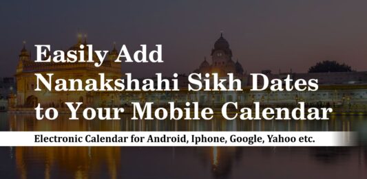 2025 Nanakshahi Mobile Calendar - Easily Add nanakshahi calander dates to your own calander